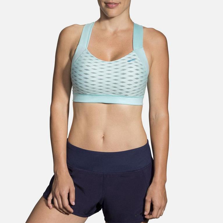 Brooks UPLIFT CROSSBACK Running Bra Womens Outlet - Blue (QRE524736)